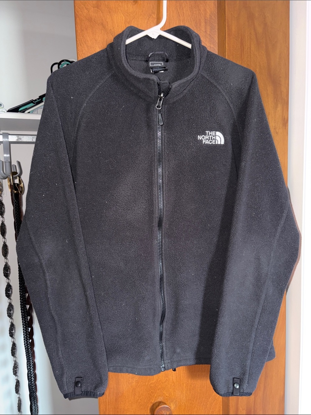 The North Face Black Full-Zip Fleece Jacket with Logo